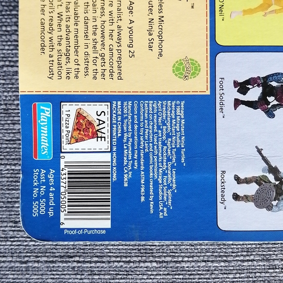 1988 April O'Neil Unpunched TMNT Playmates Teenage Mutant Ninja Turtles. - Picture 7 of 8